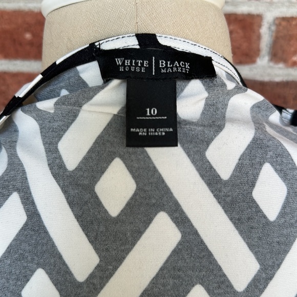 White House Black Market Geometric Print Dress - Picture 6 of 7